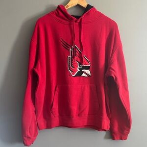 Ball State University Red Graphic Hoodie